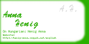 anna henig business card